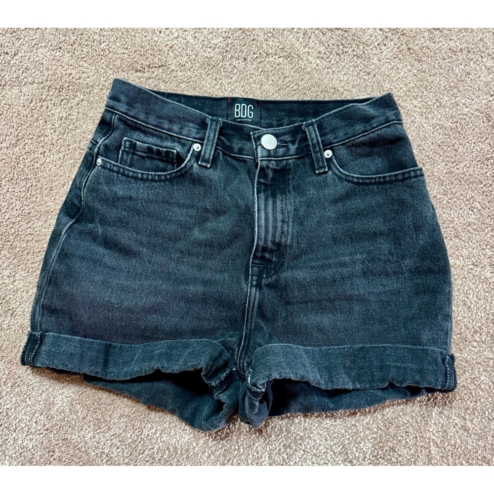 BDG Urban Outfitters Mom High Rise Black Denim Shorts Women's Size 26